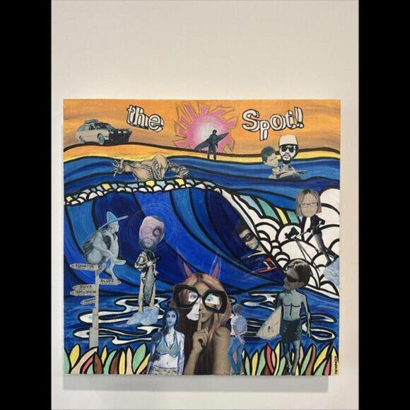 Bruce Reynolds Collage Original Art 2007 The Spot 20” X 20” - Picture 1 of 12